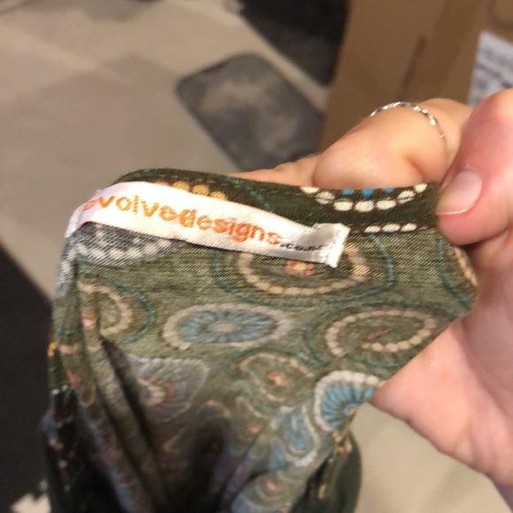 Green printed dress - Picture 3 of 4